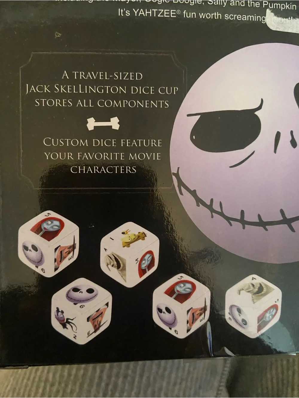 The Nightmare Before Christmas Jack Skellington Dice Game - White